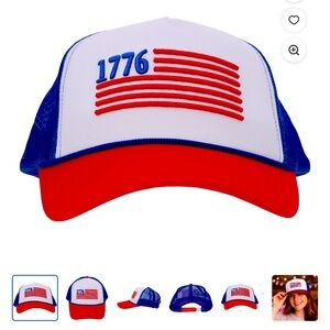 Brand new America 1776 flag trucker hat